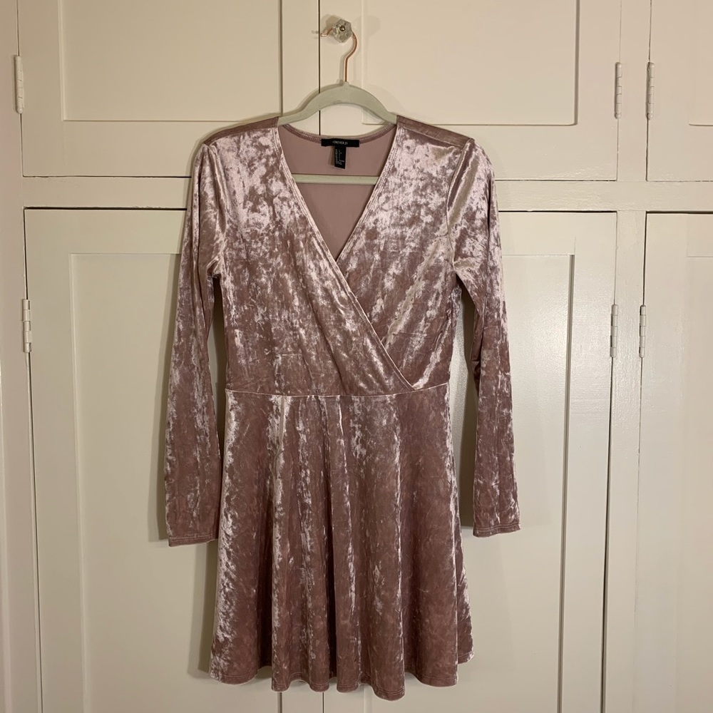 Lavender Velvet Skater Dress